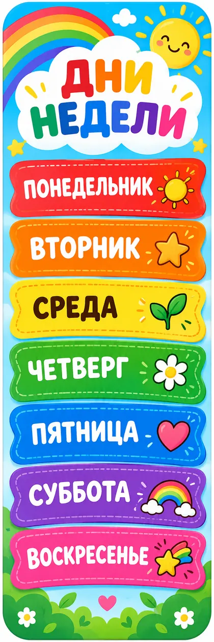 Дни недели — превью закладки