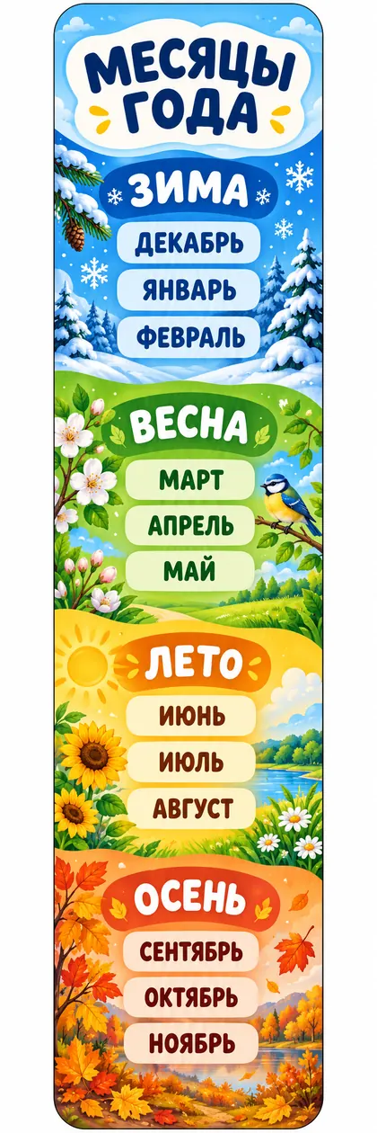 Месяцы года — превью закладки
