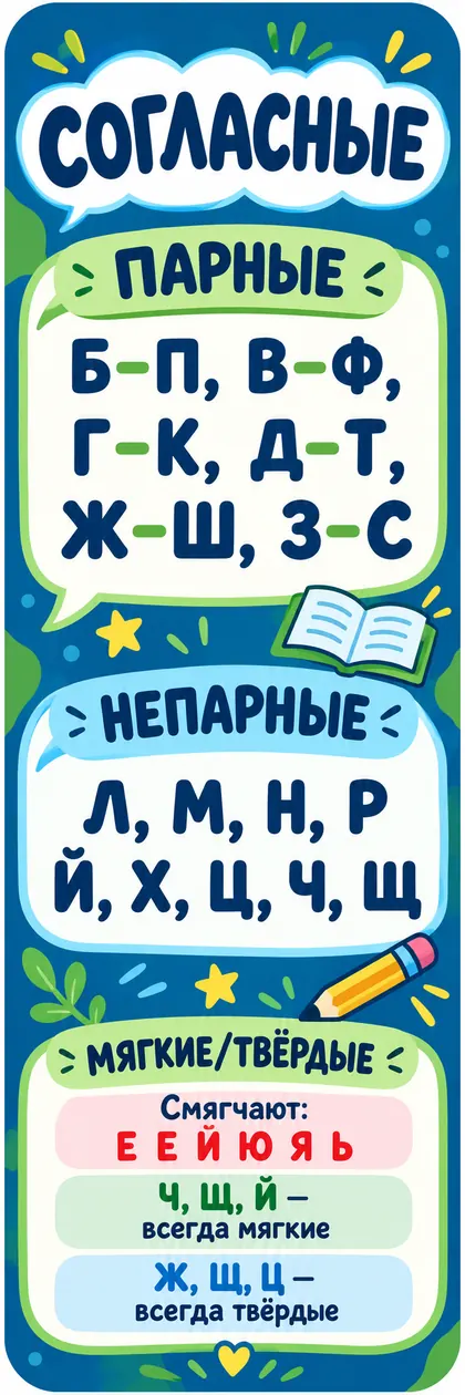 Парные согласные мягкость твёрдость — превью закладки