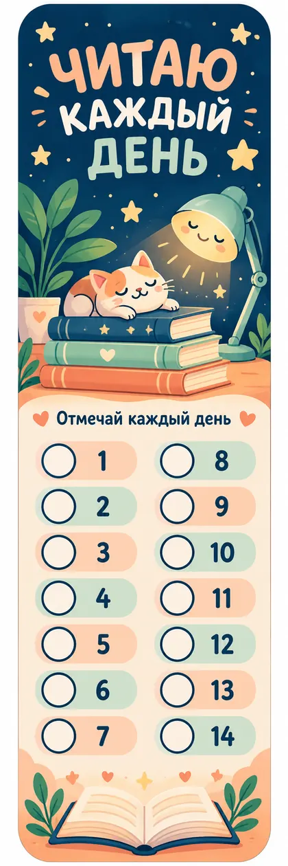 Читаю каждый день трекер — превью закладки